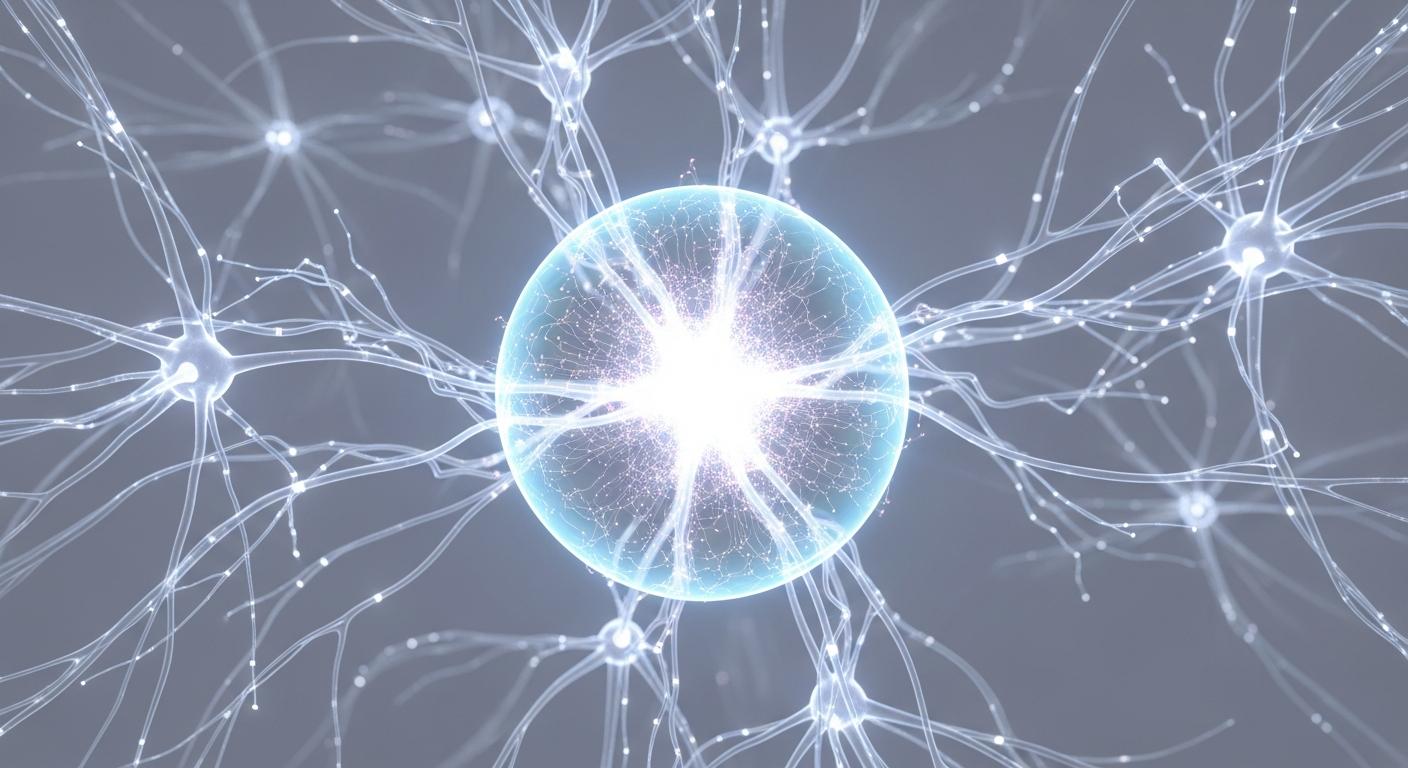 Abstract soft blue gradients representing mental clarity and cognitive focus