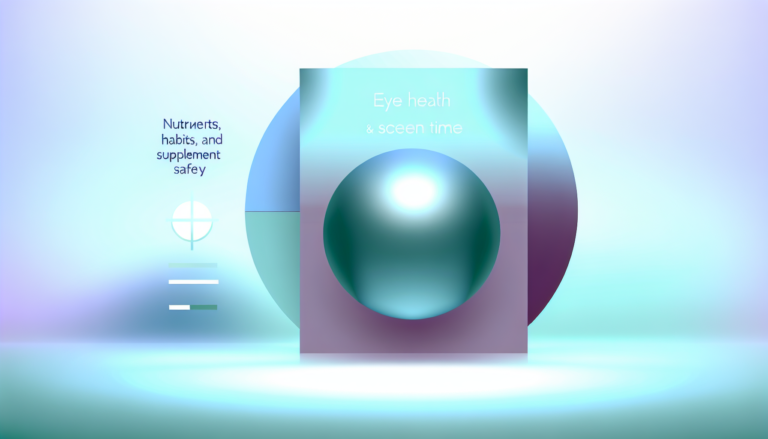 Eye Health for Screen Time: Nutrients, Habits, and Supplement Safety